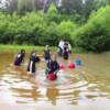 wetland dredging after years of sediment deposition